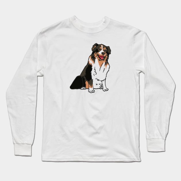 Australian Shepherd Dog Long Sleeve T-Shirt by PetinHeart